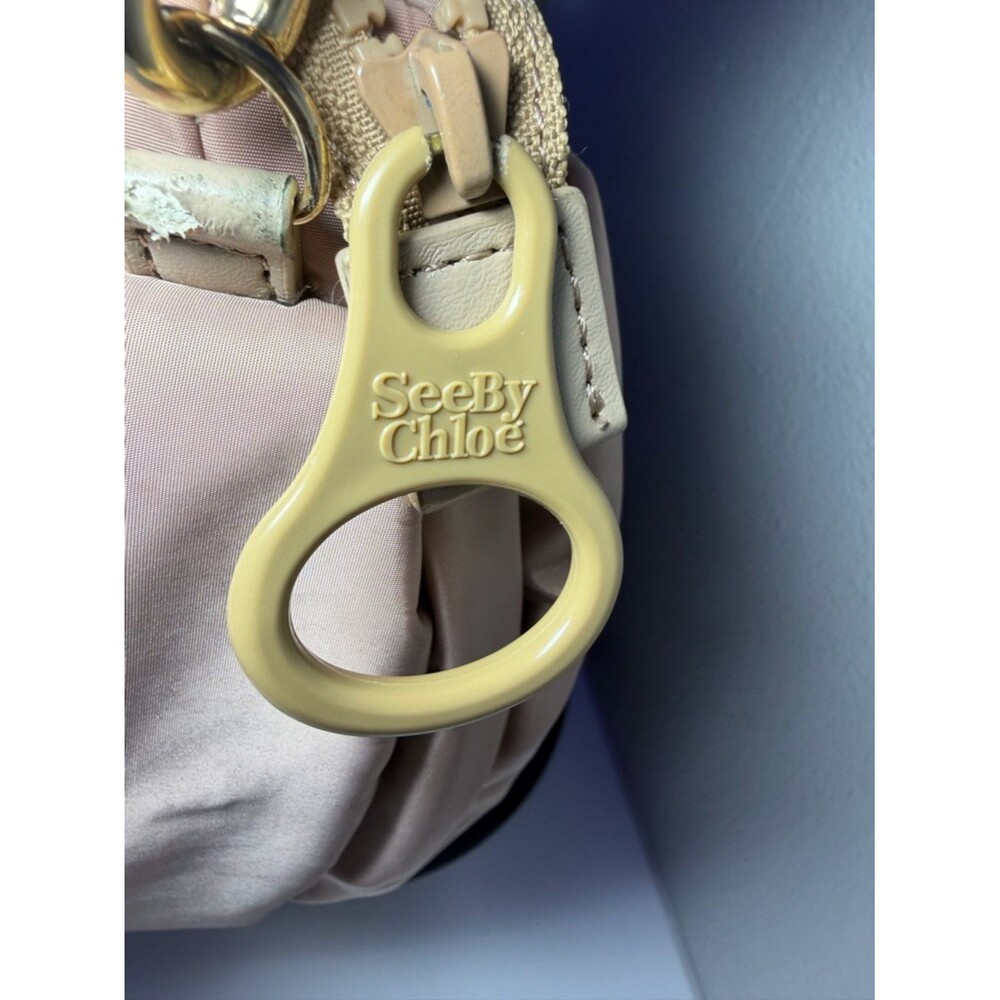 See by Chloe Satin Light Pink Tote Bag with Star Charm and Crossbody strap. - Picture 3 of 16